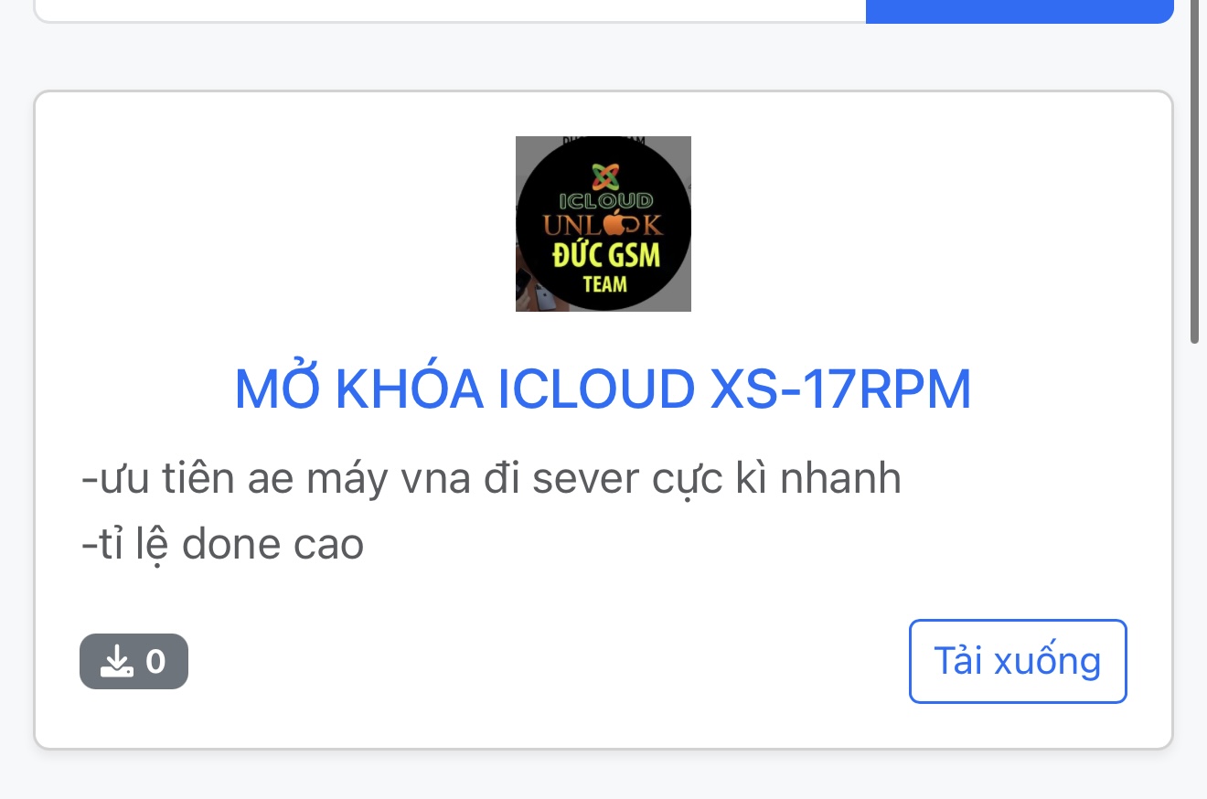 Mở Khoá icloud